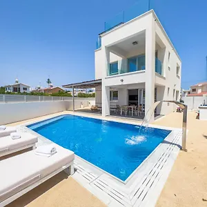  Villa Geo Panoramic Konnos - Pool, Game Room, Gym